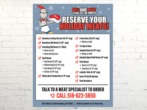 deli and meat store holiday meat promotion