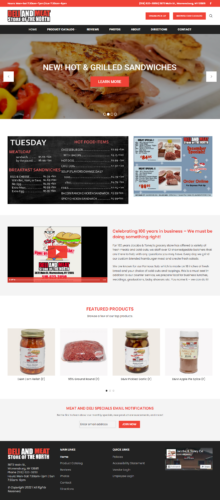 deli and meat store website