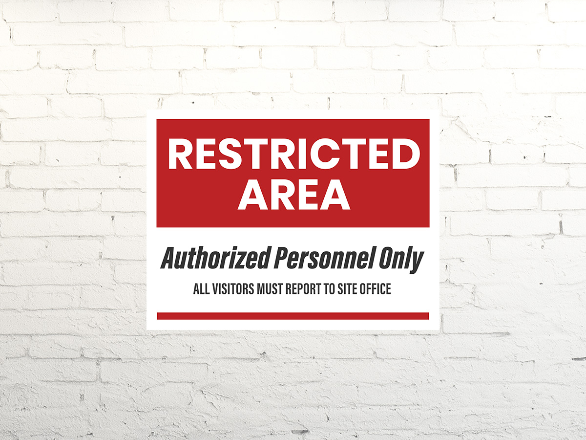 guth deconzo restricted area sign